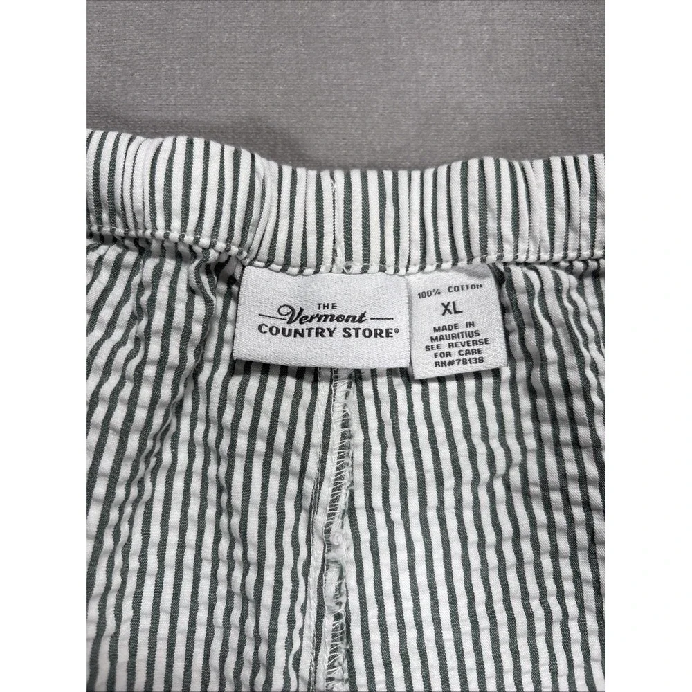 The Vermont Country Store Pajama Pants Mens XL Seersucker Striped Lounge